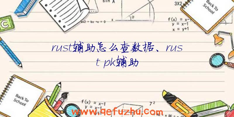 rust辅助怎么查数据、rust